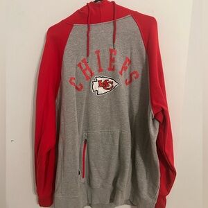 Starter XXL Grey/Red Kansas City Chiefs hooded sweatshirt